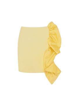 PatBO Women's Taffeta Ruffle Miniskirt