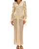 PatBO Women's Wave Mesh Maxi Skirt - 2