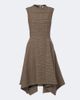 Patou Patou Asymmetric Prince of Wales midi dress - 1