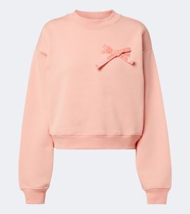 Patou Patou Bow-detail cotton jersey sweatshirt