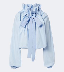 Patou Patou Bow-detail cotton poplin blouse