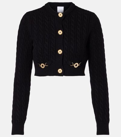 Patou Patou Cable-knit wool and cashmere cardigan