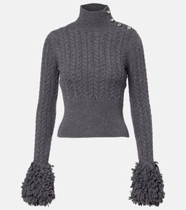 Patou Patou Cable-knit wool and cashmere sweater