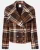 Patou Patou Checked double-breasted wool-blend jacket - 1