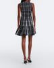 Patou Patou Checked shirred minidress - 5