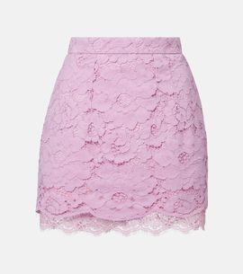 Patou Patou Cotton-blend lace miniskirt
