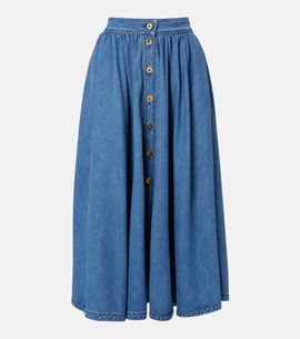 Patou Patou Denim midi skirt