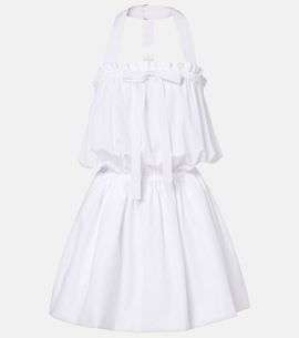 Patou Patou Halterneck cotton minidress
