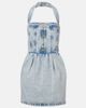 Patou Patou Halterneck denim minidress - 1