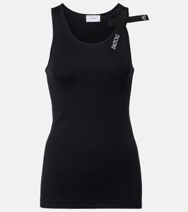 Patou Patou Logo bow-detail cotton tank top