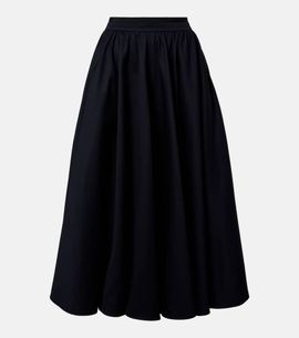 Patou Patou Pleated cotton midi skirt