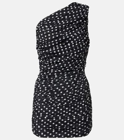 Patou Patou Polka-dot one-shoulder minidress