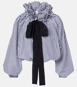 Patou Patou Striped gathered blouse