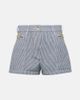 Patou Patou Striped high-rise denim shorts - 1
