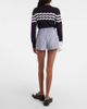 Patou Patou Striped high-rise denim shorts - 3