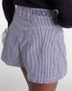 Patou Patou Striped high-rise denim shorts - 5