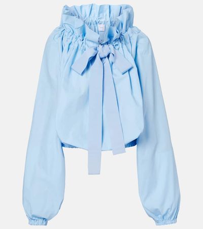 Patou Patou Tie-neck cotton blouse