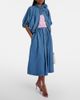 Patou Patou Tie-neck denim jacket - 7