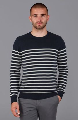 Paul James Paul James 100% Cotton Striped Breton Sweater