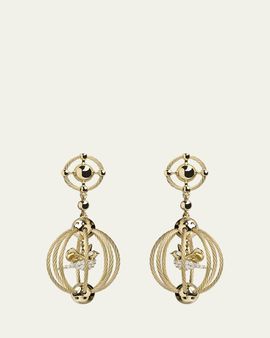 Paul Morelli 18K Gold Birdcage Earrings with Diamonds