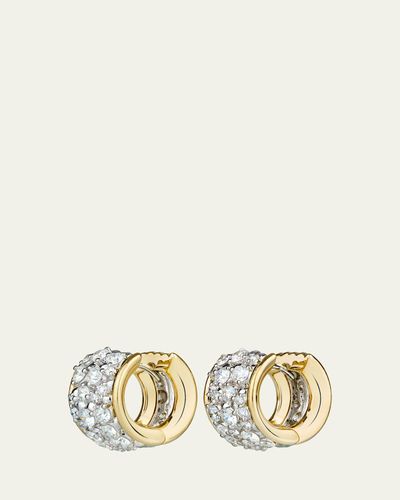 Paul Morelli 18K Two-Tone Gold Diamond Hoop Earrings, Large