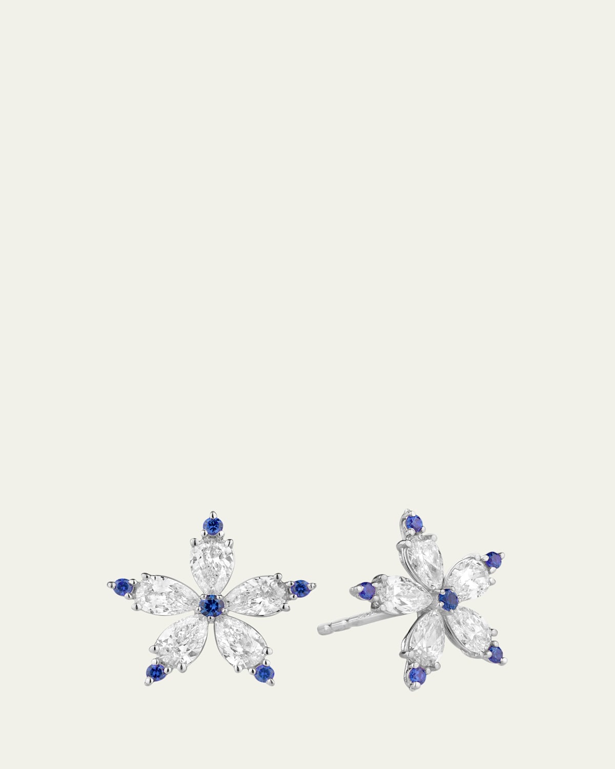 Paul Morelli 18K White Gold Diamond and Sapphire Stellanise Earrings