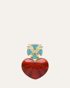 Paul Morelli 18K Yellow Gold Amore Heart Diamond Charm