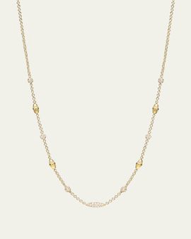 Paul Morelli 18K Yellow Gold Diamond Pipette Necklace