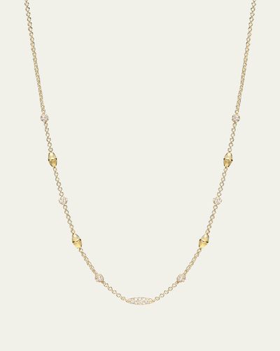 Paul Morelli 18K Yellow Gold Diamond Pipette Necklace