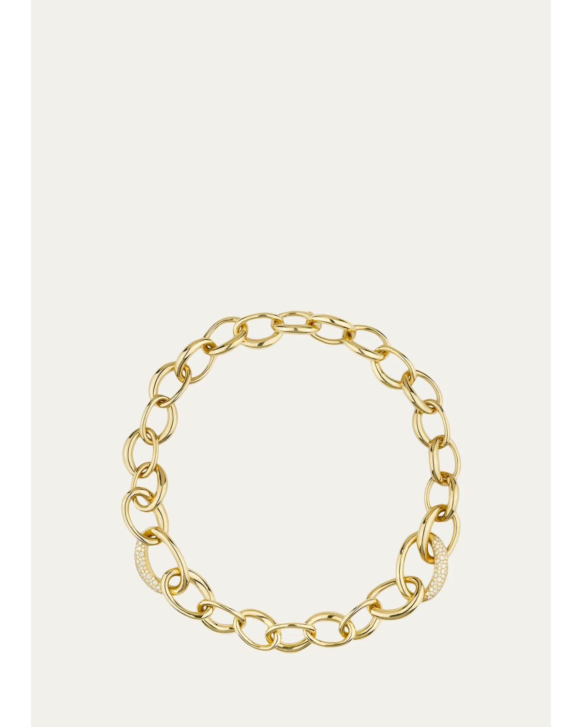 Paul Morelli 18K Yellow Gold Diamond Ultimate Link Necklace with Diamonds