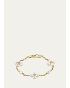 Paul Morelli 18K Yellow Gold Pearl and Diamond Sequence Bracelet