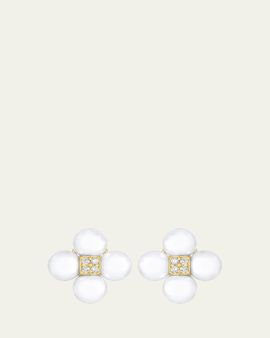 Paul Morelli 18K Yellow Gold Pearl and Diamond Sequence Earrings