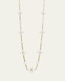 Paul Morelli 18K Yellow Gold Sequence Pearl Necklace, 18"L