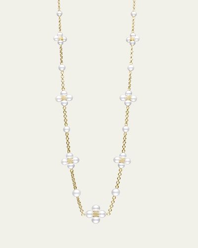 Paul Morelli 18K Yellow Gold Sequence Pearl Necklace, 18"L