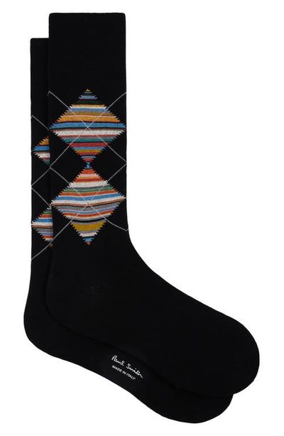 Paul Smith Paul Smith Argyle Cotton Blend Socks