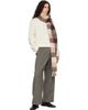Paul Smith Paul Smith Beige & Brown Brushed Check Scarf - 2