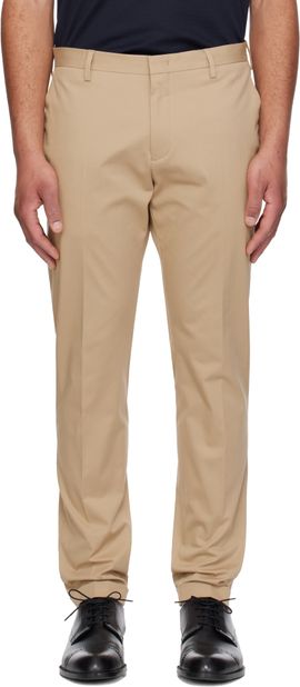 Paul Smith Paul Smith Beige Slim-Fit Cotton-Stretch Chino Trousers