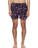 Paul Smith Paul Smith Black & Pink 'Travel Stories' Swim Shorts - 1
