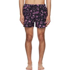 Paul Smith Paul Smith Black & Pink 'Travel Stories' Swim Shorts