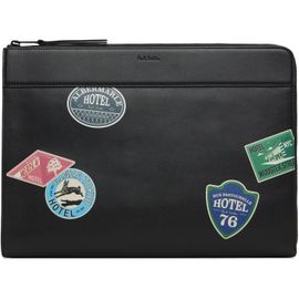 Paul Smith Paul Smith Black 'Hotel Stickers' Document Case