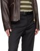 Paul Smith Paul Smith Black Leather 'Artist Stripe' Stitch Belt - 2