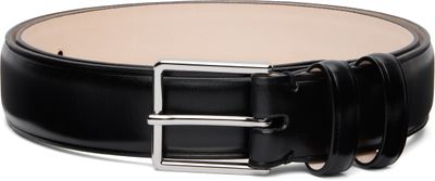 Paul Smith Paul Smith Black Leather Double Keeper Classic Suit Belt