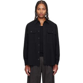 Paul Smith Paul Smith Black Oversized Viscose-Wool Shirt