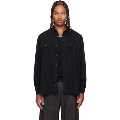 Paul Smith Paul Smith Black Oversized Viscose-Wool Shirt