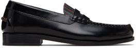 Paul Smith Paul Smith Black 'Signature Stripe' Leather 'Lido' Loafers