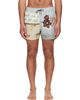 Paul Smith Paul Smith Blue & Yellow Textile Mix Swim Shorts - 1