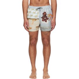 Paul Smith Paul Smith Blue & Yellow Textile Mix Swim Shorts