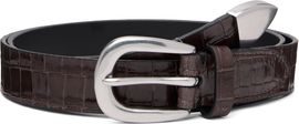 Paul Smith Paul Smith Brown Croc-Emboss Leather Belt
