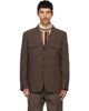 Paul Smith Paul Smith Brown Crêpe Four-Pocket Blazer - 1
