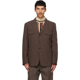 Paul Smith Paul Smith Brown Crêpe Four-Pocket Blazer